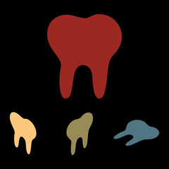 Tooth icon set