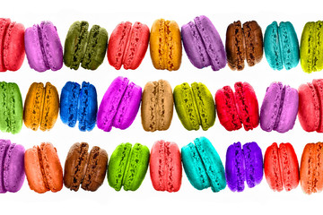 Colorful macarons background