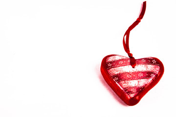 valentines day background with two hearts on wooden background