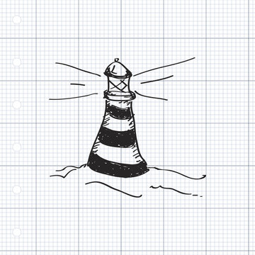 Simple Doodle Of A Lighthouse