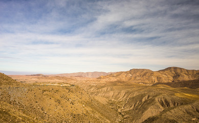 High altitude Andean landscape with scenic sky