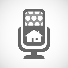 Fototapeta premium Isolated microphone icon with a house