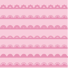 Set of vintage lace borders.