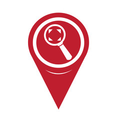 Map Pin Pointer Magnifying Glass Icon