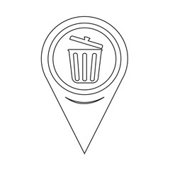 Map Pin Pointer trash icon