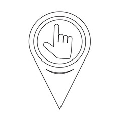 Obraz premium Map Pin Pointer pointer icon
