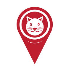 Map Pin Pointer Cat icon