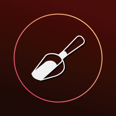 Coffee bean spoon icon