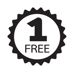 Buy one get one free Icon symbol Illustration design