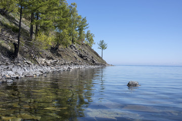 Beautiful views of the lake Baikal