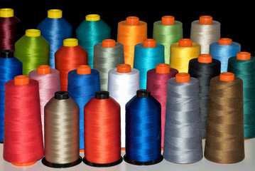 Color spools in many rainbow fashion colors
