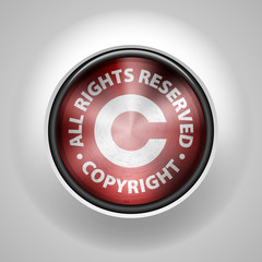 Fototapeta premium Copyright button icon