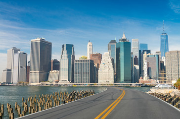 Road to New York City. Holiday and travel concept
