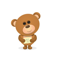 Obraz premium vector Teddy bear isolated on white background. 