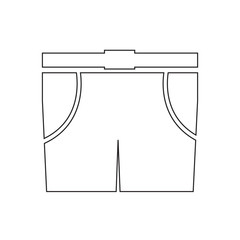 Men Bermuda shorts icon Illustration sign design