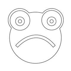 Frog emotion Icon Illustration sign design