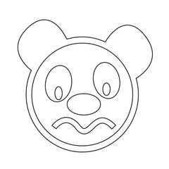Cute panda emotion Icon Illustration sign design