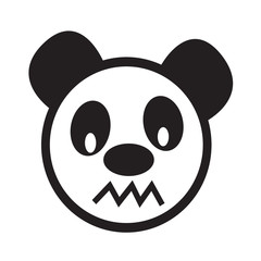 Cute panda emotion Icon Illustration sign design