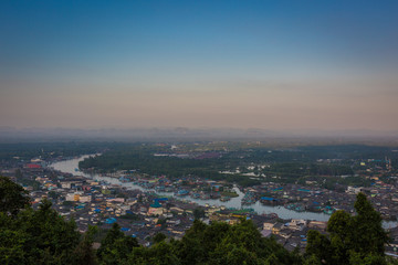 Fototapeta premium Paknam Chumphon Village Chumphon, Thailand