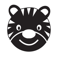 Tiger Face emotion Icon Illustration sign design