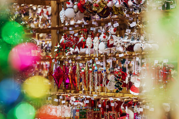Shop-window and street decoration of Strasbourg before Christmas