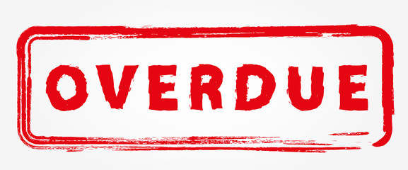 Red overdue stamp