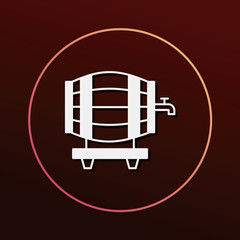Fototapeta na wymiar wine barrel icon