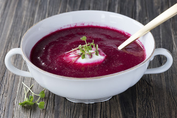 Delicious beetroot soup