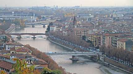 Obraz premium aerial view of Verona, Italy