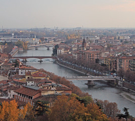 Fototapeta premium aerial view of Verona, Italy