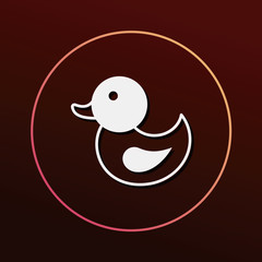 Fototapeta premium baby toy duck icon