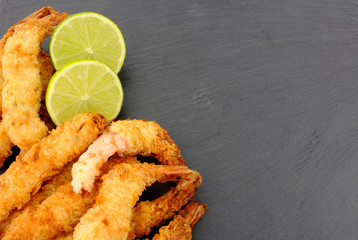 Coconut And Batter Coated Prawns