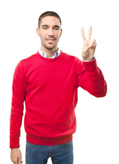 Man victory gesture