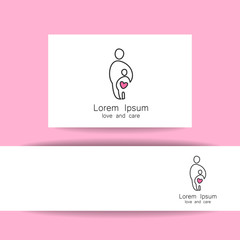love care logo template