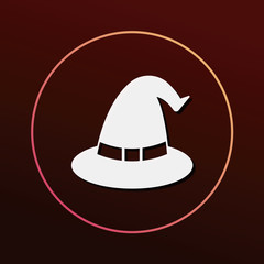 halloween witch hat icon