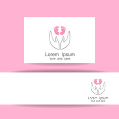 love and care logo template