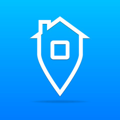 Obraz premium home point sign