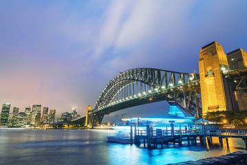 Obraz premium SYDNEY - OCTOBER 11, 2015: City skyline and buildings. Sydney is