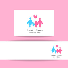 family love logo template