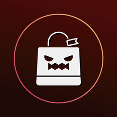 Obraz premium halloween shopping bag icon