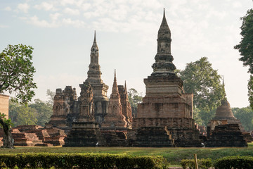 Fototapeta na wymiar Wat Mahathat Sukhothai Historical Park Thailand buddhist