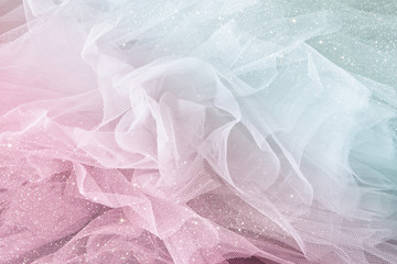 Vintage tulle chiffon texture background. wedding concept. vintage filtered and toned image
