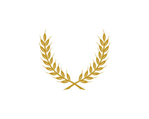 gold laurel wreath logo icon 1