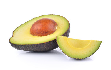 avocado on white background