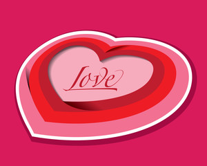 Love Heart Vector illustration for your design.