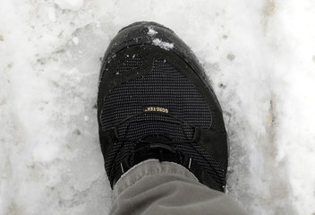 Gore Tex shoe in snow
