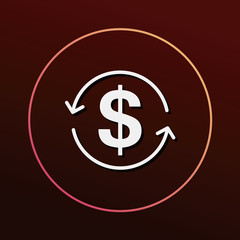 financial exchage money icon