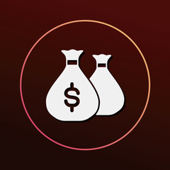 financial money bag icon