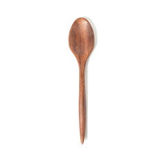 Wooden spoon isolated on white background