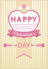 Valentine's Day poster /card. Vector illustration, eps 10.